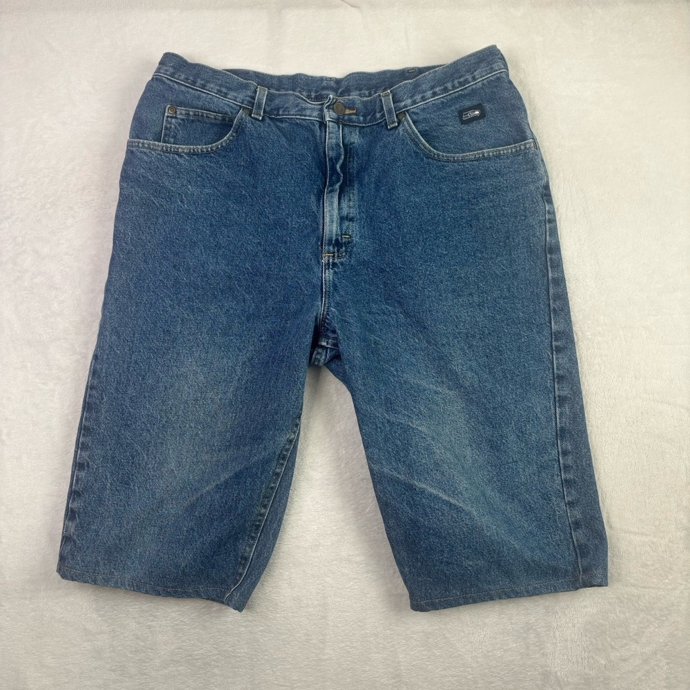 VTG Y2K NFL Seattle Seahawk Denim Blue Jeans Jorts Men's Waist 36"